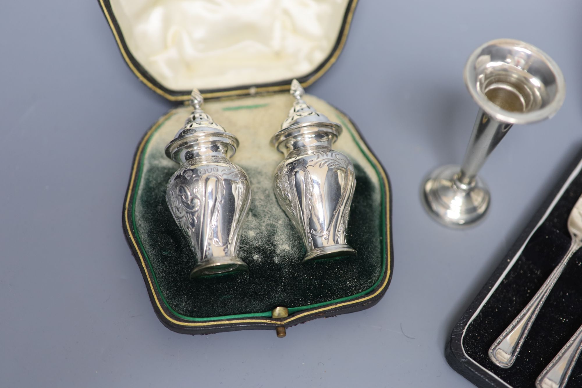 Various silver spoons etc.